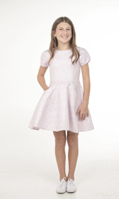 Home 10 Zoe Ltd Short Sleeve Ava Dress in Lavender Light Tweed